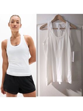 Athleta | Momentum Seamless Tank In White (Medium)